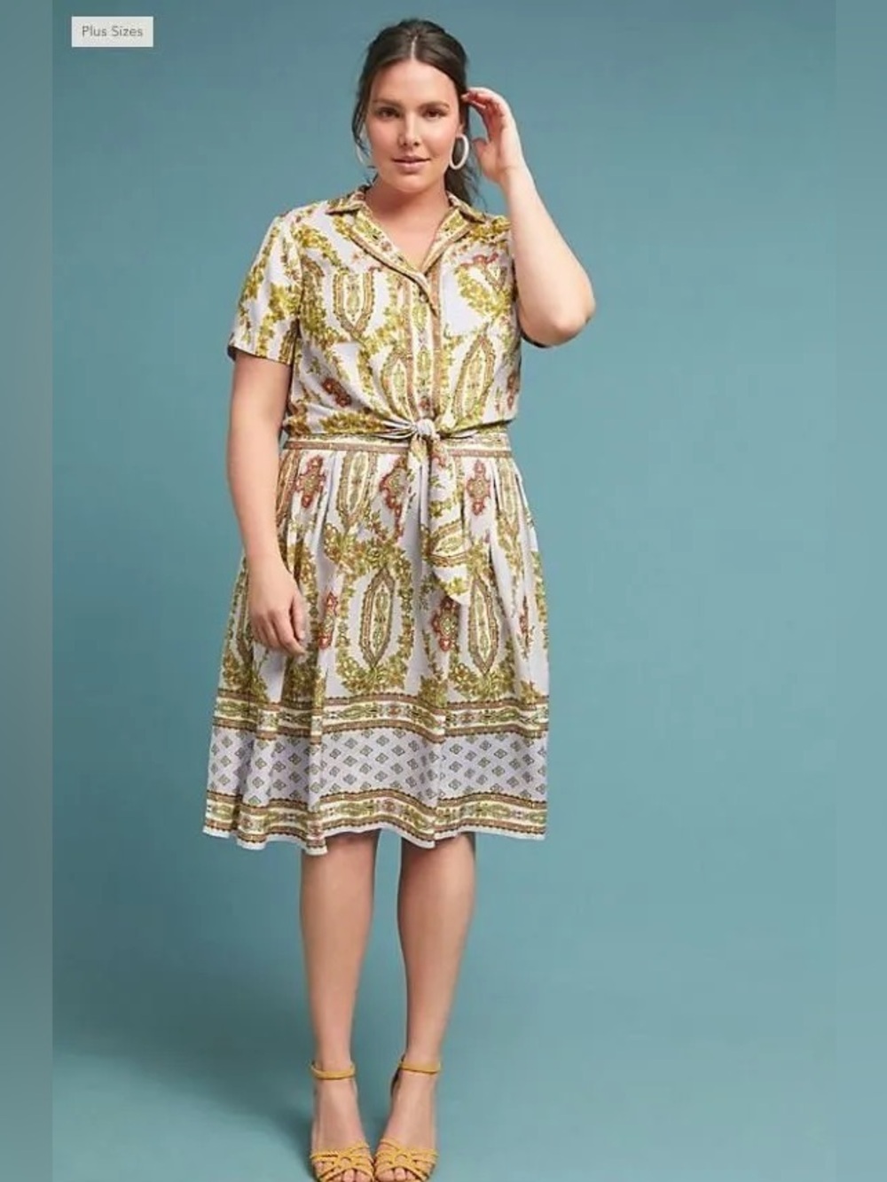 Anthropolgie Medallion Print Scarf Blouse/Skirt Set Size 0 $228